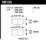 Hawk 93-95 Mazda RX-7 Blue 9012 Front Brake Pads