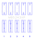 King Engine Bearings Nissan SR20DE/DET 2.0L Performance Main Bearing Set - Size STDX