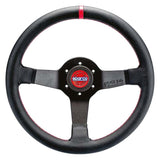 Sparco Steering Wheel R330 Champion Black Leather / Red Stitching