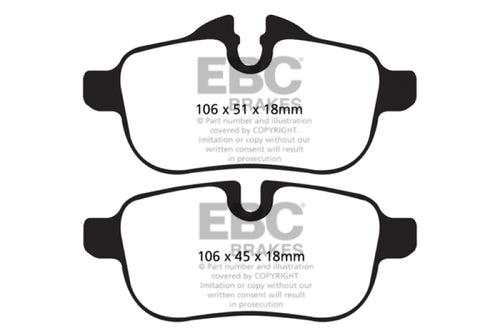 EBC 09+ BMW Z4 3.0 (E89) Yellowstuff Rear Brake Pads