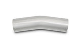 Vibrant 2.5in O.D. T304 SS 15 deg Mandrel Bend 5in x 5in leg lengths (3.5in Centerline Radius)