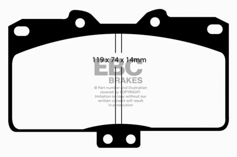 EBC 91-93 Dodge Stealth 3.0 4WD Yellowstuff Front Brake Pads