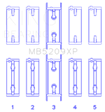 King Mitsubishi 4G63/4G64 7 Bolt 2nd Gen DSM and EVO I-IV Performance Main Bearing Set - Size STDX