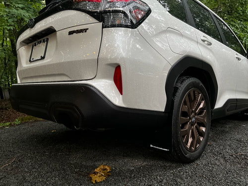 Rally Armor 25-26 Subaru Forester & Hybrid Black UR Mud Flap w/Metallic Black Logo