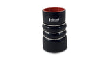 Vibrant 4 Ply Aramid Hump Hose w/3 SS Rings 3.5in ID x 8in Length - Black