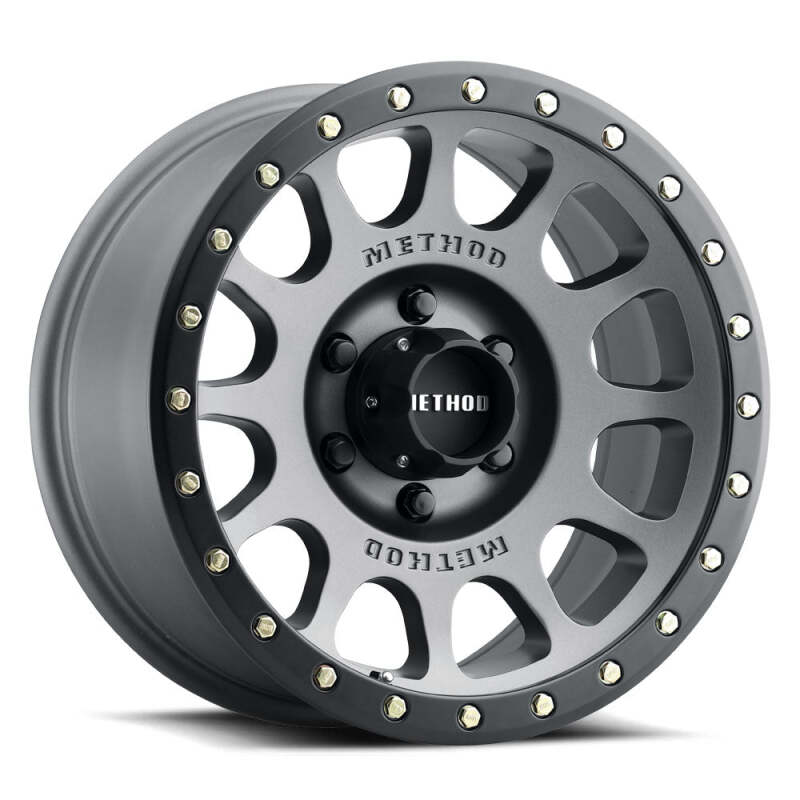 Method MR305 NV 17x8.5 / 0mm Offset / 6x135 BP / 94mm CB / Titanium - Matte Black Lip Wheel