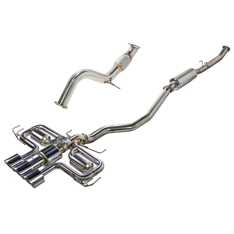 Remark 2023+ Honda Civic Type-R (FL5) Triple Tip Catback Exhaust w/ Triple Tip & Front Pipe