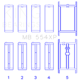 King Engine Bearings Chevrolet 265/283/302/327 V8 Main Bearing Set