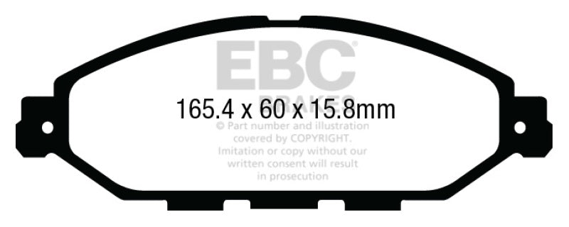 EBC 12-13 Infiniti JX35 3.5 Yellowstuff Front Brake Pads