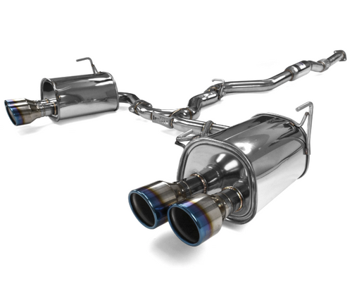Invidia 15+ Subaru WRX/STI 4Dr Q300 Twin Outlet Rolled Titanium Burnt Quad Tip Cat-Back Exhaust