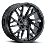 Method Raised MR801 20x10 / 8x6.5 BP / -18mm Offset / 121.3mm Bore - Gloss Black Milled Wheel