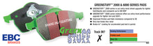 Load image into Gallery viewer, EBC 86-93 Volkswagen Cabriolet 1.8 Greenstuff Front Brake Pads