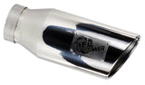 aFe Universal Bolt On Exhaust Tip Polished 5in Inlet x 6in Outlet x 12in Long