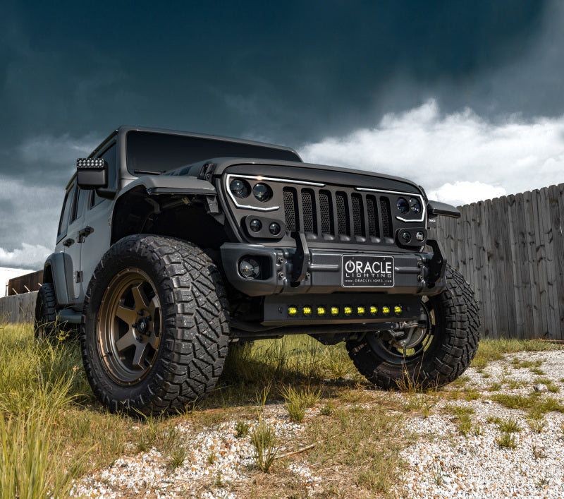 ORACLE Lighting 2019+ Jeep Wrangler JL Skid Plate w/ Integrated LED Emitters - Yellow