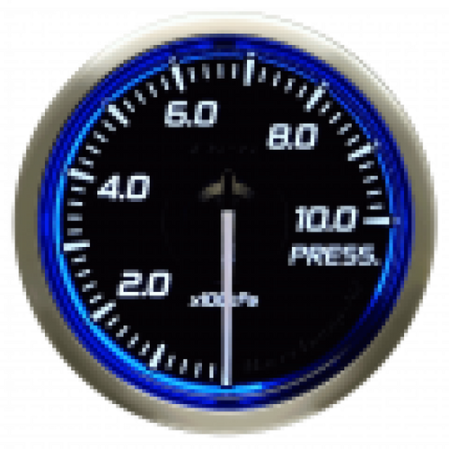DEFI Racer Pressure Gauge N2 52mm 0-1000 kPa (US) Blue