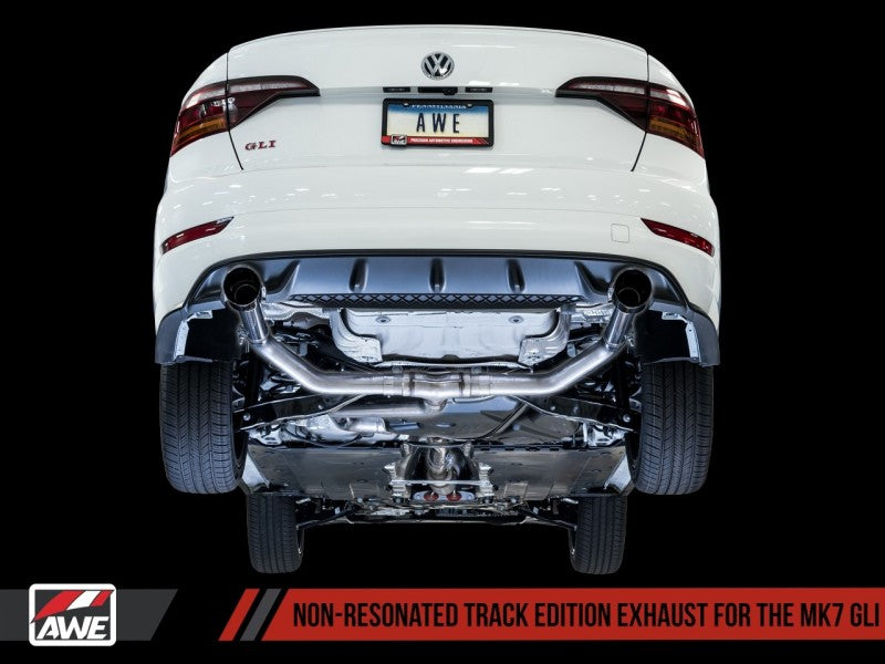 AWE Tuning 18-21 Volkswagen Jetta GLI Mk7 Track Edition Exhaust - Diamond Black Tips (Fits OEM DP)