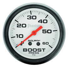 Load image into Gallery viewer, Autometer Phantom 52mm 0-60 PSI Mechanical Boost Gauge