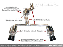 Load image into Gallery viewer, AWE Tuning Audi B8 / B8.5 S4 3.0T Touring Edition Exhaust - Chrome Silver Tips (90mm)