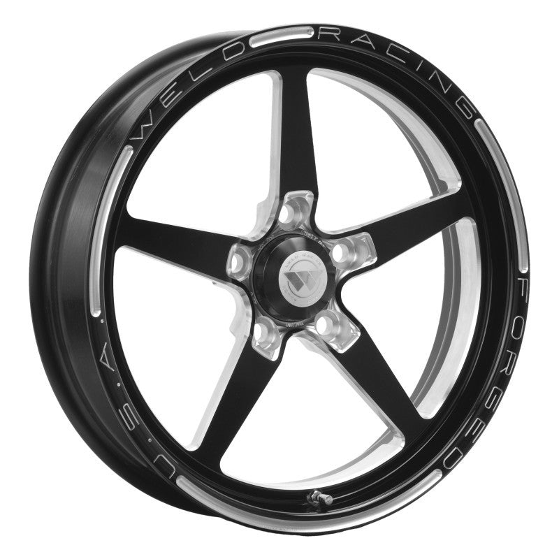 Weld Alumastar 1-Piece 17x4.5 / 5x4.75 BP / 2.25in. BS Black Wheel - Non-Beadlock