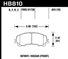 Load image into Gallery viewer, Hawk 14-17 Infiniti Q50 HPS 5.0 Front Brake Pads