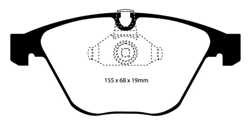 EBC 08-10 BMW M3 4.0 (E90) Bluestuff Front Brake Pads