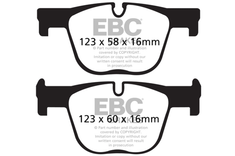 EBC 2017+ BMW 430 Coupe/Gran Coupe (F32/F33/F36) Bluestuff Rear Brake Pads