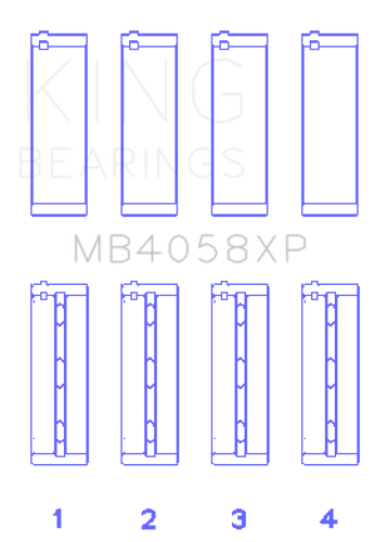 King Engine Bearings Nissan VQ35DE Performance Main Bearing Set - Size STD