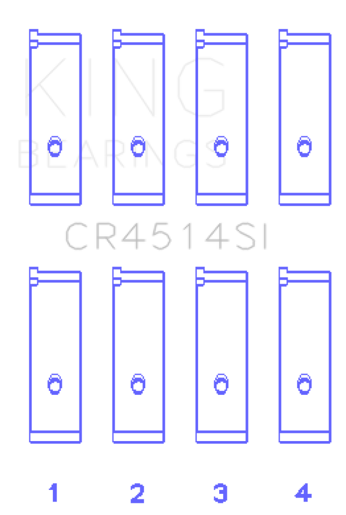 King Engine Bearings Toyota 1AZFE/2AZFE Rod Bearing Set - Size STD