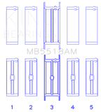 King Engine Bearings AMC/Jeep 390/401 Crankshaft Main Bearing Set - Undersize 0.10IN