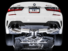 Load image into Gallery viewer, AWE Tuning 2019+ BMW M340i (G20) Resonated Touring Edition Exhaust - Quad Diamond Black Tips