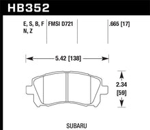 Load image into Gallery viewer, Hawk 1998-2/2002 Subaru Forester L (w/Rear Drum Brakes) High Perf. Street 5.0 Front Brake Pads