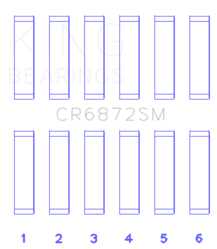 King Engine Bearings Toyota 1GR-FE Connecting Rod Bearing Set - Size +.25mm