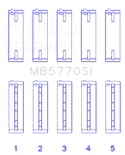 King Engine Bearings Nissan/Infiniti VK45 - VK50 - VK56 Main Bearing Set - Size STD