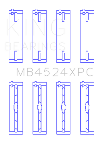 King Engine Bearings Nissan VR38DETT pMaxKote Performance Main Bearing Set - Size STD