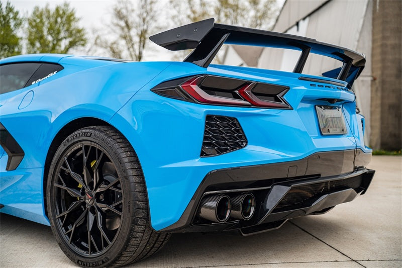 Corsa 20-24 Chevrolet Corvette C8 RWD 3in Xtreme Cat-Back Exhaust w/4.5in Carbon Fiber BlackPVD Tip