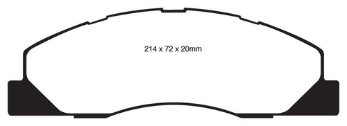 EBC 09-11 Dodge Ram 2500 Pick-up 5.7 2WD/4WD Yellowstuff Front Brake Pads