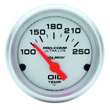 Load image into Gallery viewer, Autometer Ultra-Lite 52mm 100-250 Deg F Electronic Oil Temperature Gauge