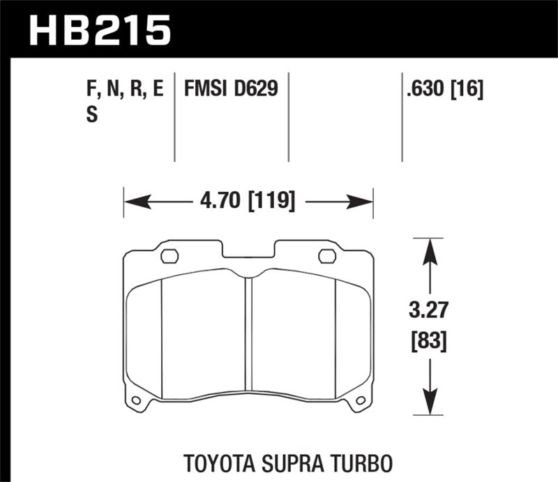 Hawk 93-98 Toyota Supra TT HPS Street Front Brake Pads