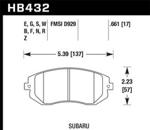 Load image into Gallery viewer, Hawk 03-05 WRX / 08 WRX D929 HP+ Street Front Brake Pads