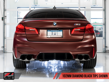 Load image into Gallery viewer, AWE Tuning 18-19 BMW M5 (F90) 4.4T AWD Cat-back Exhaust - Track Edition (Diamond Black Tips)