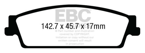 EBC 15+ Gac Yukon XL / Denali XL 1500 Extra Duty Rear Brake Pads