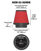 Load image into Gallery viewer, AEM 6 inch x 5 inch DryFlow Conical Air Filter