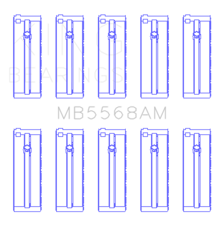 King Engine Bearings Honda D16A/Y/Z H22A4 F23A Crankshaft Main Bearing Set - Size STD