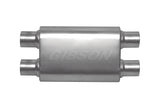 Gibson CFT Superflow Dual/Dual Oval Muffler - 4x9x18in/2.5in Inlet/2.5in Outlet - Stainless