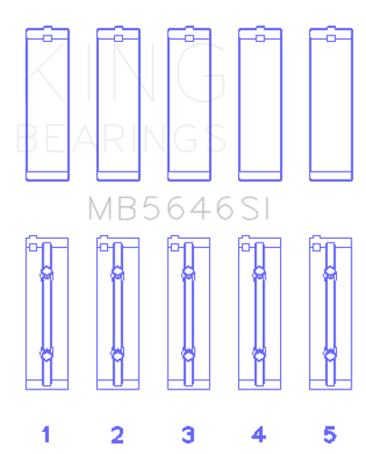 King Engine Bearings Toyota 1AZFE/2AZFE Main Bearing Set