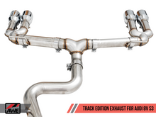 Load image into Gallery viewer, AWE Tuning Audi 8V S3 Track Edition Exhaust w/Chrome Silver Tips 102mm
