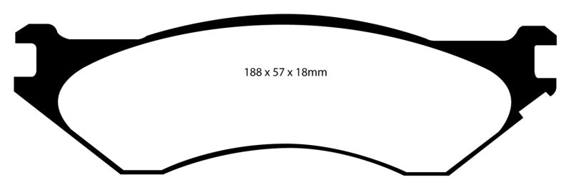 EBC 06-11 Dodge Ram 1500 Mega Cab 2WD Greenstuff Rear Brake Pads