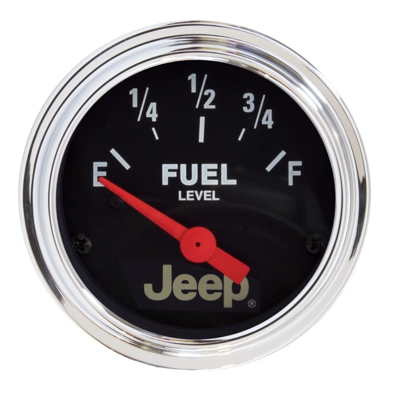 Autometer Jeep 52mm 73 OHMS Empty/8-12 OHMS Full Short Sweep Electronic Fuel Level Gauge