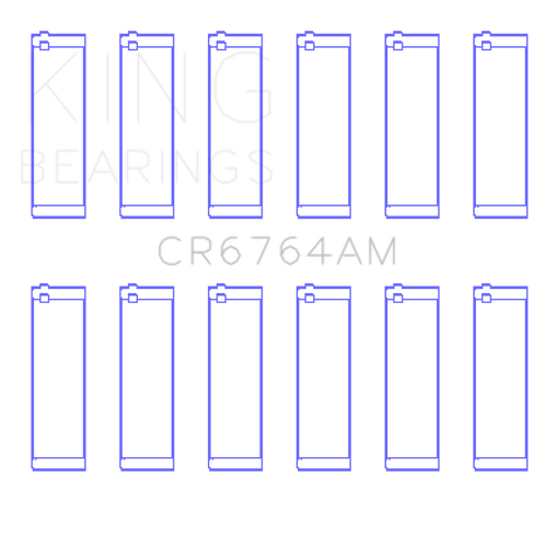 King Engine Bearings VW AES/AUE/ABV Connecting Rod Bearing Set (Set of 6) - Size STD