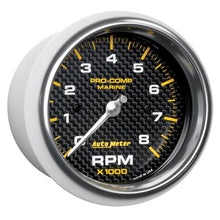 Load image into Gallery viewer, Autometer Marine Carbon Fiber 3-3/8in 8k RPM Tachometer